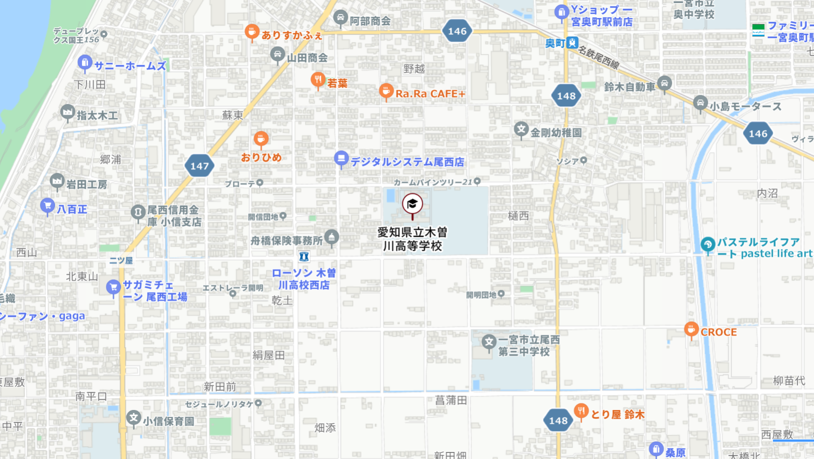 学校の位置が分かる地図